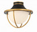 Atlas 2 Light Matte Black + Textured Gold Outdoor Semi Flush Mount (205|ATL-700-MK-TG)