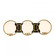 Alhambra 3-Light Bathroom Vanity Light in Matte Black with Warm Brass (128|8-6180-3-143)