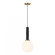 Callaway 1-Light Pendant in Black Marble with Warm Brass (128|7-2902-1-263)
