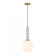 Callaway 1-Light Pendant in White Marble with Warm Brass (128|7-2902-1-264)