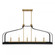 Sheffield 5-Light Linear Chandelier in Matte Black with Warm Brass Accents (128|1-7804-5-143)
