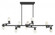 10 Light LED Island in Sand Coal Finish with Clear Faux Rock Cyrstal (77|P1538-066-L)