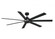 Pendry 72 inch Indoor/Outdoor Smart Ceiling Fan - Black with Brushed Nickel Accent and Black Blades (90|FPD6872BLBN)