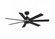 Pendry 56 inch Indoor/Outdoor Smart Ceiling Fan - Black with Brushed Nickel Accent and Black Blades (90|FPD6865BLBN)