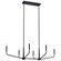 Madden 45 Inch 6 Light Linear Chandelier in Black (2|52721BK)