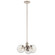 Silvarious 16.5 Inch 3 Light Convertible Pendant with Clear Crackled Glass in Polished Nickel (2|52700PN)