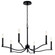 Malene 32 Inch 6 Light Chandelier in Black (2|52695BK)