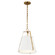 Etcher 13 Inch 1 LT Pendant with Etched Painted White Glass Diffuser in White and Champagne Bronze (2|52710WH)