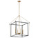 Eisley 30 Inch 4 Light Foyer Pendant in Champagne Bronze and Black (2|52627CPZ)