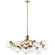 Silvarious 48 Inch 12 Light Linear Convertible Chandelier with Clear Glass in Champagne Bronze (2|52703CPZCLR)