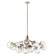 Silvarious 48 Inch 12 LT Linear Convertible Chandelier with Clear Crackled Glass in Polished Nickel (2|52703PN)