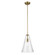 Everly 15.25'' 1-Light Cone Pendant with Clear Seeded Glass in Natural Brass (2|42199NBRCS)