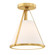 Fulton 1 Light Antique Gold Semi Flush Mount (205|FUL-900-GA_CEILING)