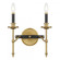 Consulate 2-Light Wall Sconce in Matte Black and Warm Brass (128|9-9510-2-143)