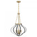 Mercer 4-Light Pendant in Matte Black and Warm Brass (128|7-4866-4-143)