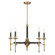 Consulate 5-Light Chandelier in Matte Black and Warm Brass (128|1-9511-5-143)