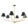 Xavier 48'' Vibrant Gold + Matte Black Chandelier (205|XAV-B9319-VG-MK)