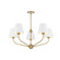 Xavier 28'' Vibrant Gold + White Chandelier (205|XAV-B9315-VG-WH)