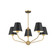 Xavier 28'' Vibrant Gold + Matte Black Chandelier (205|XAV-B9315-VG-MK)