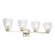 Marant 33.25'' 4-Light Vanity Light with Clear Water Glass in Brushed Nickel (2|55217NIWTR)