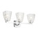Marant 23.75'' 3-Light Vanity Light with Clear Water Glass in Chrome (2|55216CHWTR)
