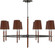 Bryant Wrapped Ring Chandelier in Bronze and Saddle Leather with Saddle Leather Shade (279|TOB 5588BZ/SDL-SDL)