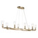 Harpin 52.5 Inch 8 Light Linear Chandelier with Clear Glass in Champagne Bronze (2|52772CPZ)