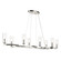 Harpin 52.5 Inch 8 Light Linear Chandelier with Clear Glass in Polished Nickel (2|52772PN)