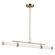 Riven 60.25 Inch LED 1 Light Linear Chandelier with Clear Fluted Glass in Champagne Bronze (2|52754CPZLED)