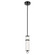 Riven 15.5 Inch LED 1 Light Pendant with Clear Fluted Glass in Black (2|52755BKLED)