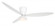 Hourglass 58'' Hugger LED Smart Ceiling Fan (39|F468L-WHF)