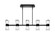 HOURGLASS 36IN LINEAR PENDANT 4CCT 4000K (1357|PD-91536-40-BK)