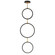 Hoopla-Multi-Light Pendant (94|E24321-BKGLD)