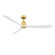 Kute 60 inch Indoor/Outdoor Smart Ceiling Fan - Brushed Satin Brass with Matte White blades (90|FPD8560BS)