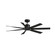 Lenzi 60 inch Indoor/Outdoor Smart Ceiling Fan with LED Light Kit - Black with Brushed Nickel blades (90|FPD7060BLBN)