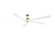 Aspen 84 - Burnished Brass w Matte White Blades (6|5ASPR84BBS)