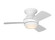 Ikon 32 Hugger LED Ceiling Fan in Matte White with Matte White Blades and Light Kit (6|3IKHR32RZWD)
