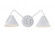 Zag 2-Light LED Wall Sconce (254|NSH-4242-WHTE)