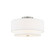 Classic 15'' Tiered Drum Semi-Flush (254|FAB-9772-WHTE-NCKL)