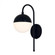 Ion 1-Light Wall Sconce (254|FSN-4157-OPAL-MBLK)