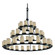 Dakota 45-Light 3-Tier Ring LED Chandelier (254|POR-8714-10-PLET-MBLK-LED45-31500)