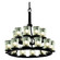 Dakota 21-Light 2-Tier Ring LED Chandelier (254|GLA-8767-16-CLRT-MBLK-LED21-14700) Dakota 21-Light 2-Tier Ring LED Chandelier (254|GLA-8767-16-CLRT-MBLK-LED21-14700)