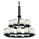 Dakota 21-Light 2-Tier Ring LED Chandelier (254|FSN-8767-10-WEVE-MBLK-LED21-14700)