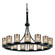 Dakota 15-Light 1-Tier Ring LED Chandelier (254|FSN-8715-10-MROR-MBLK-LED15-10500)
