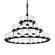 Dakota 45-Light 3-Tier Ring Chandelier (254|FAB-8714-10-WHTE-MBLK)