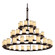 Dakota 45-Light 3-Tier Ring LED Chandelier (254|FAB-8714-10-CREM-DBRZ-LED45-31500)