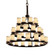 Dakota 36-Light 3-Tier Ring Chandelier (254|FAB-8712-10-CREM-DBRZ)