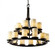 Dakota 21-Light 2-Tier Ring LED Chandelier (254|CNDL-8767-10-CREM-DBRZ-LED21-14700)