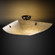 18'' LED Semi-Flush Bowl w/ Concentric Circles Finials (254|CLD-9651-25-MBLK-F6-LED3-3000)