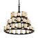 Dakota 36-Light 3-Tier Ring LED Chandelier (254|ALR-8712-10-DBRZ-LED36-25200)